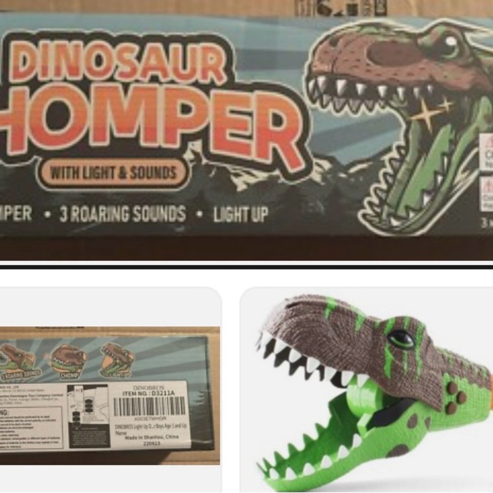 Roaring Dinosaur Chomper Toy - Green